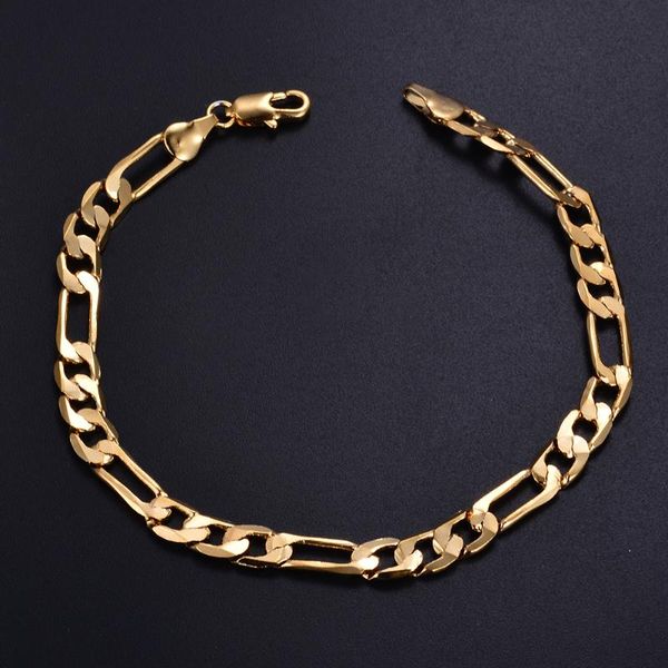 classic gold color link chain bracelet for men jewelry high polished hand accessories bangles birthday gifts #7 link,, Black
classic gold color link chain bracelet for men jewelry high polished hand accessories bangles birthday gifts #7 link,, Black