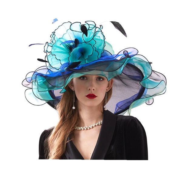 retro wide brim gauze cap organza fascinators ladies sun hats outdoor, Black;white
retro wide brim gauze cap organza fascinators ladies sun hats outdoor, Black;white