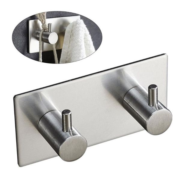 stainless steel hooks hanger key purse self adhesive heavy duty coat robe towel hook 2-hook for bathroom living roo & rails
stainless steel hooks hanger key purse self adhesive heavy duty coat robe towel hook 2-hook for bathroom living roo & rails