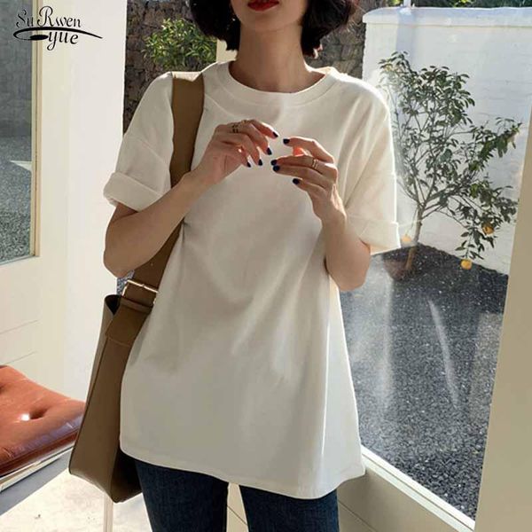 women's blouses & shirts 2021 solid plus size women and blouse short sleeve casual loose o neck cotton ladies clothing 8779 50, White
women's blouses & shirts 2021 solid plus size women and blouse short sleeve casual loose o neck cotton ladies clothing 8779 50, White