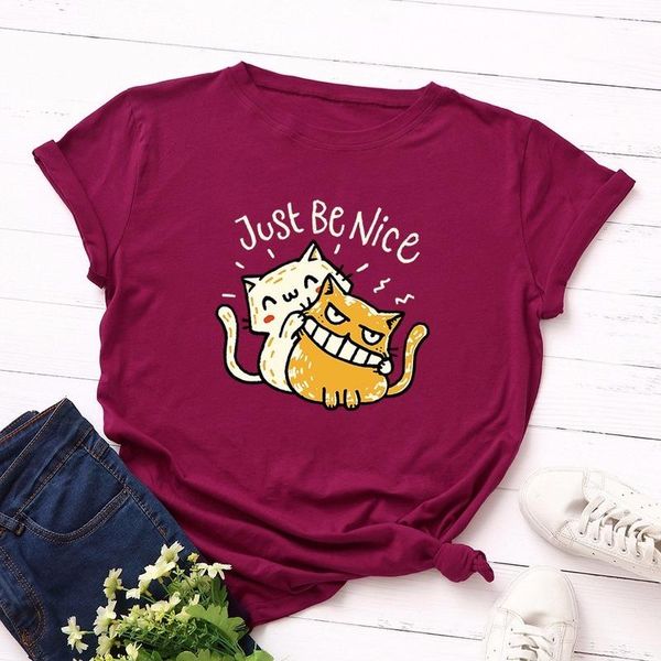 women's t-shirt summer women t shirt plus size cotton funny cats print short sleeve lady tees casual loose o-neck female tshirt, White
women's t-shirt summer women t shirt plus size cotton funny cats print short sleeve lady tees casual loose o-neck female tshirt, White