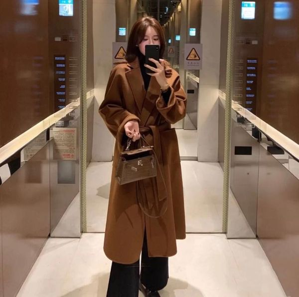 women's wool & blends water ripple woolen coat autumn and winter laced for women fur double-sided cashmere warm, Black
women's wool & blends water ripple woolen coat autumn and winter laced for women fur double-sided cashmere warm, Black