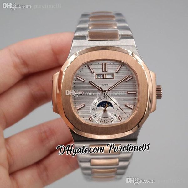 2022 5726 annual calendar moon phase automatic mens watch two tone rose gold silver textured dial stick stainless steel bracelet 8 styles wa, Slivery;brown
2022 5726 annual calendar moon phase automatic mens watch two tone rose gold silver textured dial stick stainless steel bracelet 8 styles wa, Slivery;brown