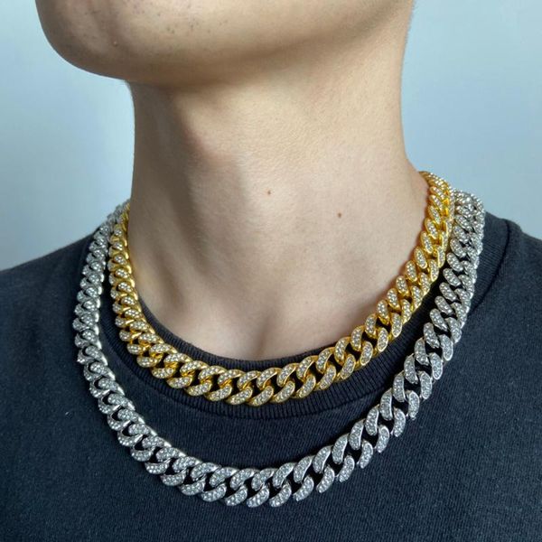 chains iced out cuban link necklaces 13mm hip hop miami full paved rhinestone rapper bling punk choker for men women charm jewel, Silver
chains iced out cuban link necklaces 13mm hip hop miami full paved rhinestone rapper bling punk choker for men women charm jewel, Silver