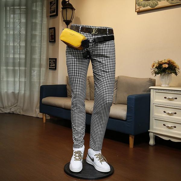 men's suits & blazers xm geeki winter business casual formal dress korean slim fit wedding bridegroom qianniao check trousers, White;black
men's suits & blazers xm geeki winter business casual formal dress korean slim fit wedding bridegroom qianniao check trousers, White;black