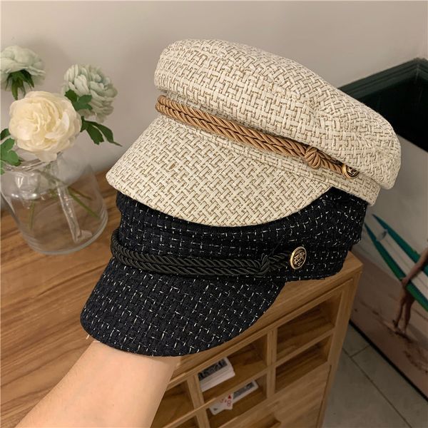 net red celebrity xiaoxiangfeng navy hat female spring summer knitting hollow straw travel street p temperament beret, Blue;gray
net red celebrity xiaoxiangfeng navy hat female spring summer knitting hollow straw travel street p temperament beret, Blue;gray