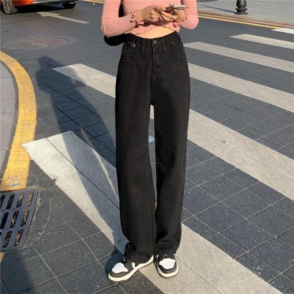 women's pants & capris fashion black jeans women spring autumn straight full length trousers female casual high waist all-match wide le, Black;white
women's pants & capris fashion black jeans women spring autumn straight full length trousers female casual high waist all-match wide le, Black;white