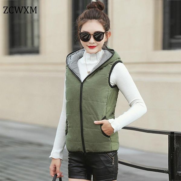 autumn women vest jacket winter cotton hooded casual slim zipper waistcoat female sleeveless women's vests, Black;white
autumn women vest jacket winter cotton hooded casual slim zipper waistcoat female sleeveless women's vests, Black;white