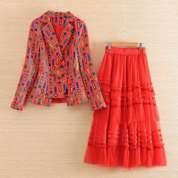 casual dresses dress embro mill autumn women 2 pieces set vintage slim print + red a-line mesh skirts elegant lady suit female zmga, Black;gray
casual dresses dress embro mill autumn women 2 pieces set vintage slim print + red a-line mesh skirts elegant lady suit female zmga, Black;gray