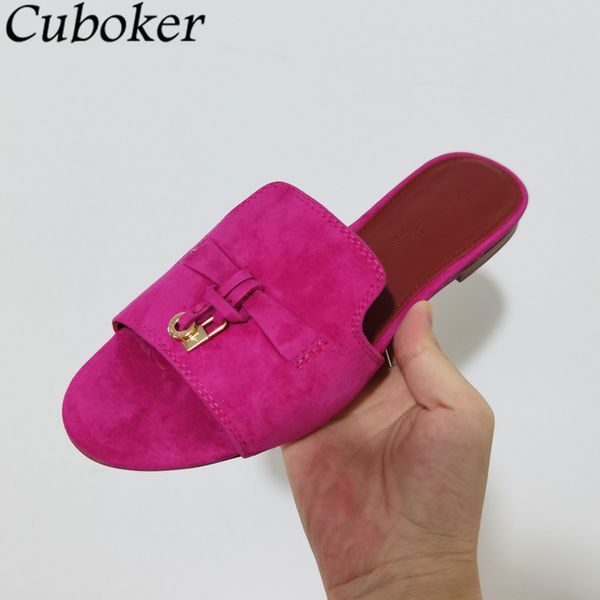 official website 70% off outlet women flat slippers peep toe kidsuede metal lock decor slides summer female flip flops causal mules brand sh, Black
official website 70% off outlet women flat slippers peep toe kidsuede metal lock decor slides summer female flip flops causal mules brand sh, Black