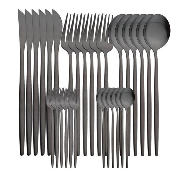 dinnerware sets matte western cutlery set 30pcs tableware stainless steel black spoon cake fork knife dinner home flatware
dinnerware sets matte western cutlery set 30pcs tableware stainless steel black spoon cake fork knife dinner home flatware