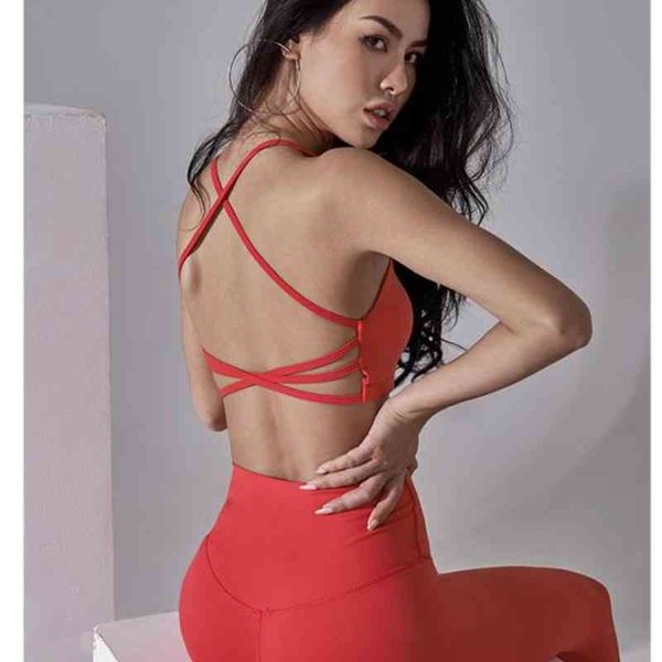 fitness yoga bra lady solid color sports sport new wear for women gym backless cross back, Red;black
fitness yoga bra lady solid color sports sport new wear for women gym backless cross back, Red;black