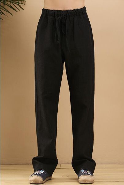 men's pants thick quality cotton linen trousers elastic waist loose flaxen men casual solid color straight long 7colors h5it, Black
men's pants thick quality cotton linen trousers elastic waist loose flaxen men casual solid color straight long 7colors h5it, Black