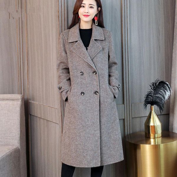 women's wool & blends woman casual jackets female long sleeve autumn winter fashion coat ladies double breasted overcoat a154, Black
women's wool & blends woman casual jackets female long sleeve autumn winter fashion coat ladies double breasted overcoat a154, Black