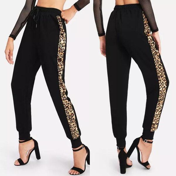 women's pants & capris women casual leopard high waist slim stretch trousers, Black;white
women's pants & capris women casual leopard high waist slim stretch trousers, Black;white