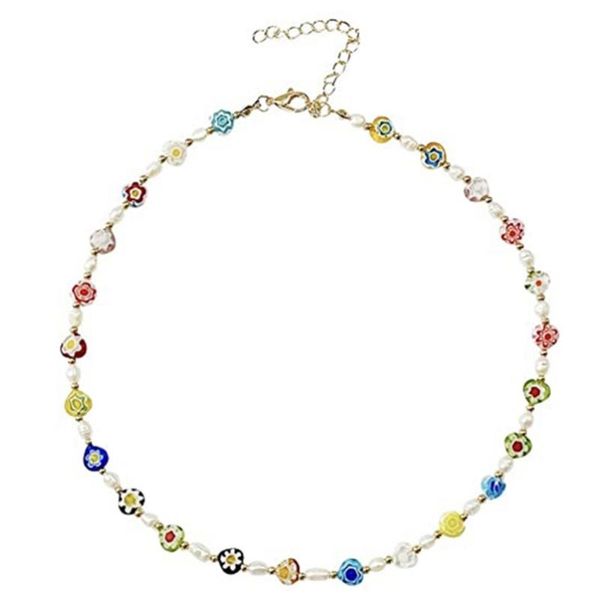 chains 2021 fashion women colourful flowers pearl pendant necklace personality punk thick chain double clavicle, Silver
chains 2021 fashion women colourful flowers pearl pendant necklace personality punk thick chain double clavicle, Silver