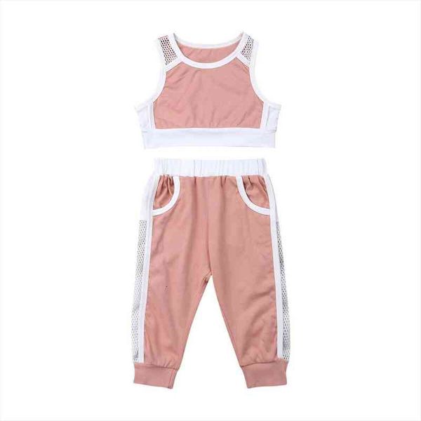 girls mesh tracksuit crop long pants 2pcs outfits summer kids sports clothes, White
girls mesh tracksuit crop long pants 2pcs outfits summer kids sports clothes, White