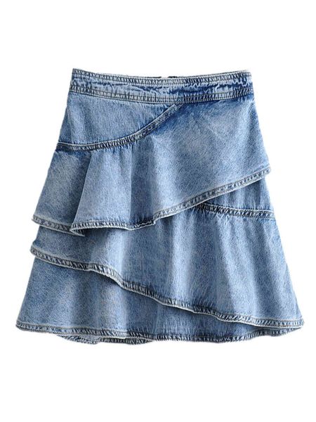 skirts women summer denim short jeans fashion tiered ruffle trimming design high waist female casual chrx, Black
skirts women summer denim short jeans fashion tiered ruffle trimming design high waist female casual chrx, Black