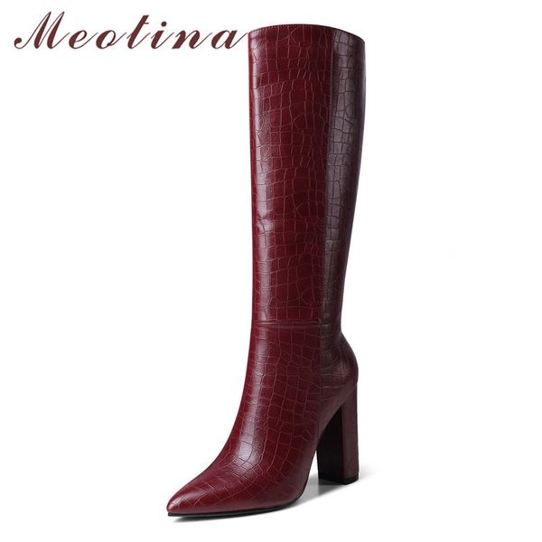 meotina women knee-high boots shoes zip extreme high heel long boots pointed toe block heels boots ladies autumn winter beige 43 210520, Black
meotina women knee-high boots shoes zip extreme high heel long boots pointed toe block heels boots ladies autumn winter beige 43 210520, Black