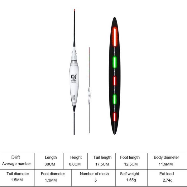 night fishing float super bright electronic floats luminous buoy outdoor fish supply 2021 accessories
night fishing float super bright electronic floats luminous buoy outdoor fish supply 2021 accessories