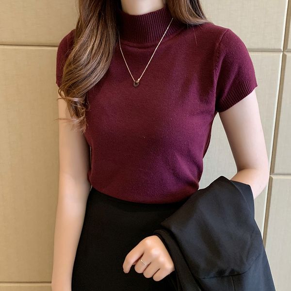 women's t-shirt pearl diary women knitting short sleeve mock neck knitted tshirt solid color basic style slim fit sweater for b4vb, White
women's t-shirt pearl diary women knitting short sleeve mock neck knitted tshirt solid color basic style slim fit sweater for b4vb, White