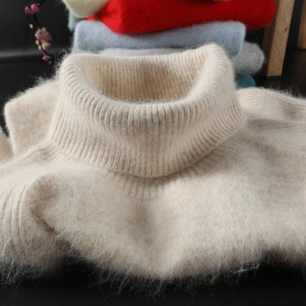 women's sweaters 2021 autumn and winter high neck pullover cashmere sweater loose short knit bottoming shirt, White;black
women's sweaters 2021 autumn and winter high neck pullover cashmere sweater loose short knit bottoming shirt, White;black