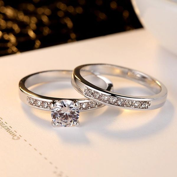 wedding rings mom silver color micro inlay zircon jewelry europe crystal two-piece ring, Slivery;golden
wedding rings mom silver color micro inlay zircon jewelry europe crystal two-piece ring, Slivery;golden