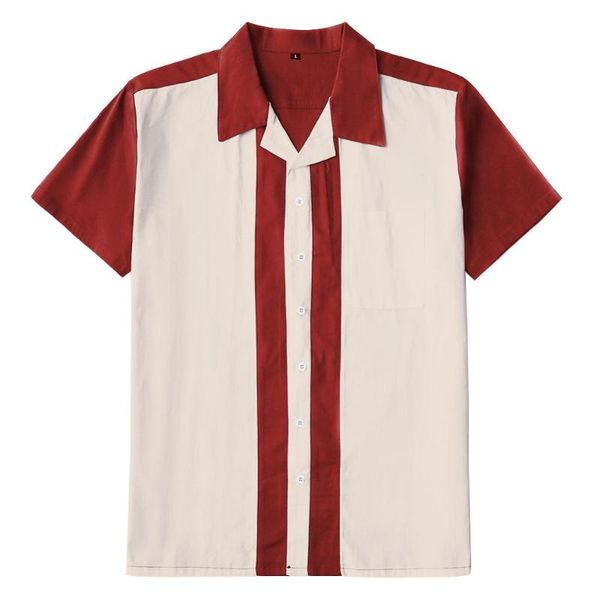 men's casual shirts vertical striped bowling cotton designer red short sleeve camiseta retro hombre button-down dress shirt men, White;black
men's casual shirts vertical striped bowling cotton designer red short sleeve camiseta retro hombre button-down dress shirt men, White;black