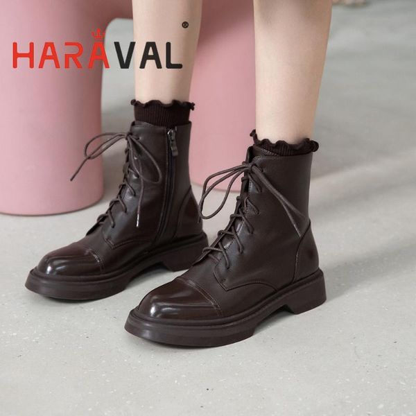 boots haraval women flat lace up black brown autumn winter biker motorcycle shoes for lady fashion casual footwear e222l
boots haraval women flat lace up black brown autumn winter biker motorcycle shoes for lady fashion casual footwear e222l
