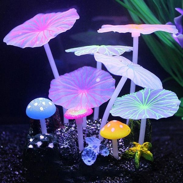 decorations fluorescent artificial plants fish bowl lotus/mushroom shape ornaments aquarium landscape
decorations fluorescent artificial plants fish bowl lotus/mushroom shape ornaments aquarium landscape