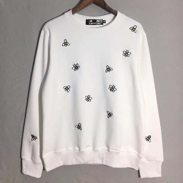 men's casual shirts hoodies fashion brand icon embroidery with bees hip hop cotton long sleeve sweatshirt xx4e, White;black
men's casual shirts hoodies fashion brand icon embroidery with bees hip hop cotton long sleeve sweatshirt xx4e, White;black
