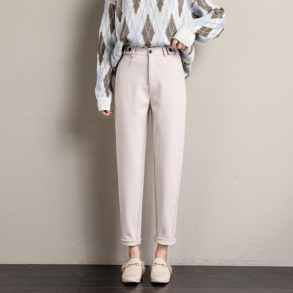 women's pants & capris thicken pencil wool female work suit pant loose trousers 2021 harlan high waist casual women 196b, Black;white
women's pants & capris thicken pencil wool female work suit pant loose trousers 2021 harlan high waist casual women 196b, Black;white