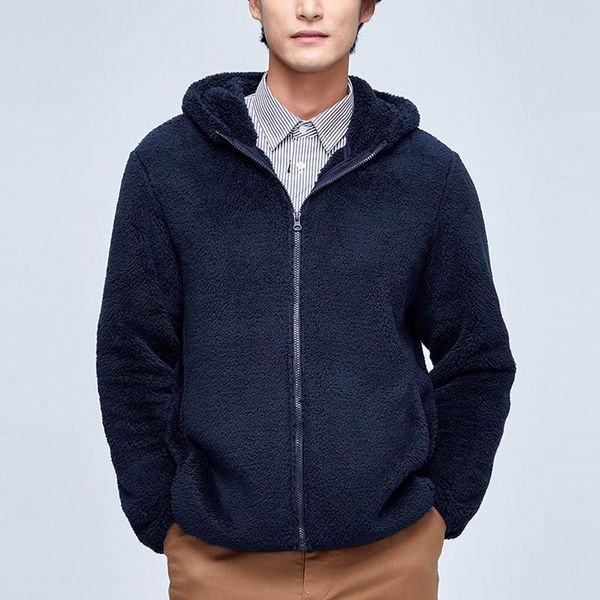 men's wool & blends 2021 autumn winter warm fleece jackets solid color zipper hooded with pockets outwear casual jaquetas, Black
men's wool & blends 2021 autumn winter warm fleece jackets solid color zipper hooded with pockets outwear casual jaquetas, Black