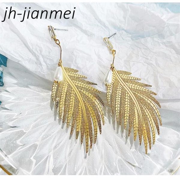 dangle & chandelier jewelry earrings simple metal feather long pearl exaggerated leaves fashion net red temperament, Silver
dangle & chandelier jewelry earrings simple metal feather long pearl exaggerated leaves fashion net red temperament, Silver