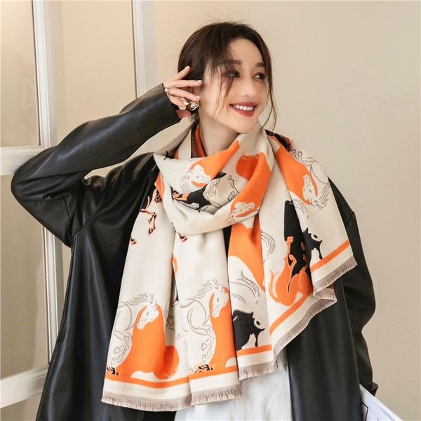 scarves women cashmere winter pashmina scarf horse print warm shawl wrap hijab female 2021 designer echarpe blanket stoles, Blue;gray
scarves women cashmere winter pashmina scarf horse print warm shawl wrap hijab female 2021 designer echarpe blanket stoles, Blue;gray