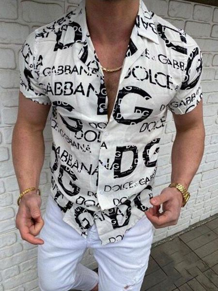 men's casual shirts lapel letter print shirt 2021 summer hawaii beach short sleeve clothing top, White;black
men's casual shirts lapel letter print shirt 2021 summer hawaii beach short sleeve clothing top, White;black