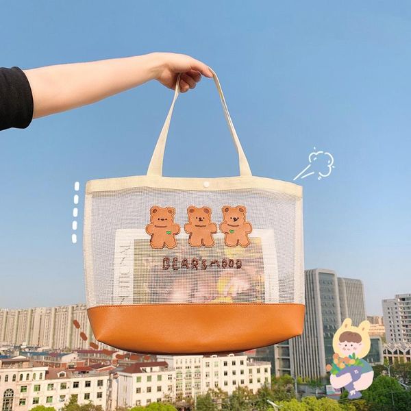 storage bags 1pc cute transparent shoulder bag for makeup cartoon travel organizer with mesh large capacity shopper
storage bags 1pc cute transparent shoulder bag for makeup cartoon travel organizer with mesh large capacity shopper