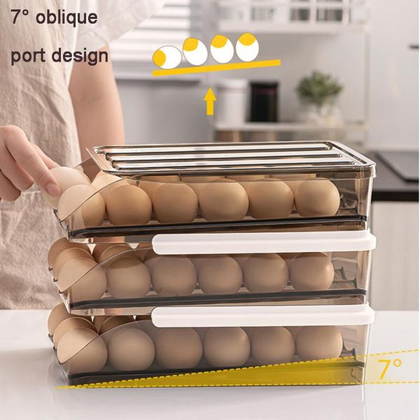 storage bottles & jars automatic rolling egg box kitchen items refrigerator organizer household transparent drawer tray space saver cozinha
storage bottles & jars automatic rolling egg box kitchen items refrigerator organizer household transparent drawer tray space saver cozinha