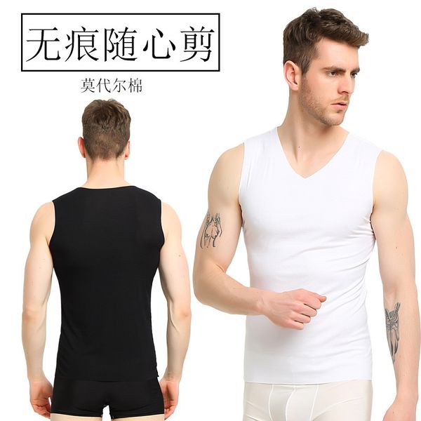 men' tank spring and summer men' vest modal cotton breathable slim loose t-shirt sling t-shirt, White;black
men' tank spring and summer men' vest modal cotton breathable slim loose t-shirt sling t-shirt, White;black