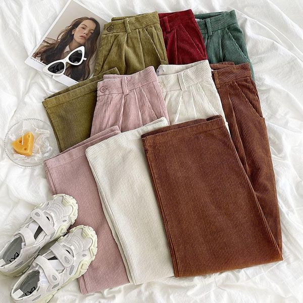 women's pants & capris high waist corduroy pit thicken wide leg 6 colors, Black;white
women's pants & capris high waist corduroy pit thicken wide leg 6 colors, Black;white
