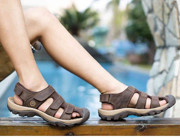 dress shoes 2021 genuine leather cowhide men sandals quality slippers casual outdoor beach sneakers classic men's roman flat zlf4, Black
dress shoes 2021 genuine leather cowhide men sandals quality slippers casual outdoor beach sneakers classic men's roman flat zlf4, Black