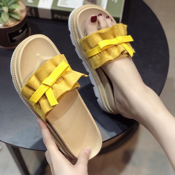 slippers summer women platform pleated designers multi color beach casual shoes fashion outside dress woman flat slides sandals, Black
slippers summer women platform pleated designers multi color beach casual shoes fashion outside dress woman flat slides sandals, Black