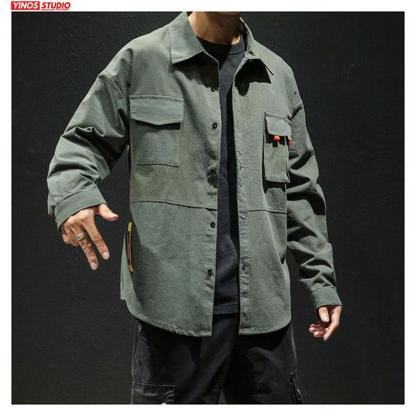 men's casual shirts drop men streetwear solid cargo 2021 mens japanese overalls pocket male slim fit shirt, White;black
men's casual shirts drop men streetwear solid cargo 2021 mens japanese overalls pocket male slim fit shirt, White;black