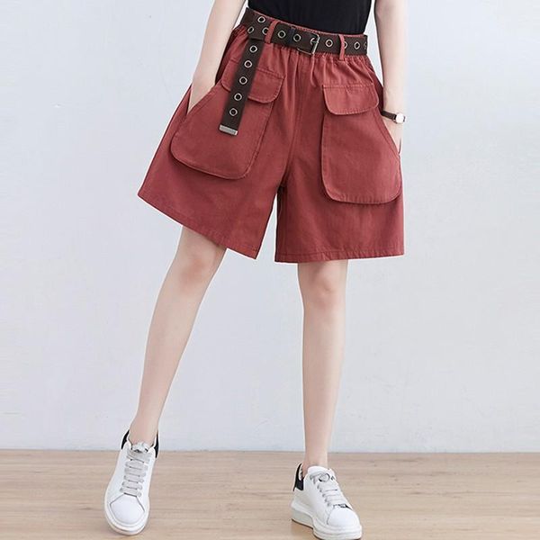 women's shorts women summer loose casual arrival 2021 korean style vintage big pockets high waist ladies wide leg short pants b617, White;black
women's shorts women summer loose casual arrival 2021 korean style vintage big pockets high waist ladies wide leg short pants b617, White;black