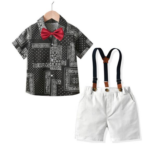 boys clothing sets baby suits children wear summer gentleman children's short sleeve bow shirt strap pants 2pcs b6721, White
boys clothing sets baby suits children wear summer gentleman children's short sleeve bow shirt strap pants 2pcs b6721, White