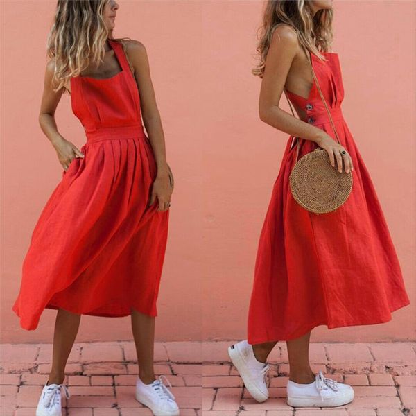 summer boho strappy long womens dress maxi backless party red beachwear sundress vestido mujer, Black;gray
summer boho strappy long womens dress maxi backless party red beachwear sundress vestido mujer, Black;gray