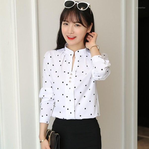women blouse fashion korean casual v-neck long sleeve dots print shirts office ladies work female autumn blousees women's blou, White
women blouse fashion korean casual v-neck long sleeve dots print shirts office ladies work female autumn blousees women's blou, White