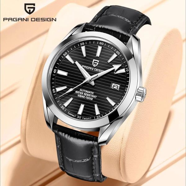 wristwatches pagani design 2021 business mechanical watches brand fashion 100m waterproof men's a150 genuine leather, Slivery;brown
wristwatches pagani design 2021 business mechanical watches brand fashion 100m waterproof men's a150 genuine leather, Slivery;brown