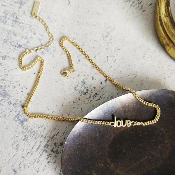 gold color letter "love" statement necklace 100% 925 sterling silver choker woomen chain charm jewelry chokers, Golden;silver
gold color letter "love" statement necklace 100% 925 sterling silver choker woomen chain charm jewelry chokers, Golden;silver