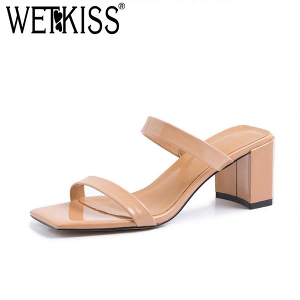 slippers wetkiss women squre toe shoes thick high heels slides female mules summer woman 2021 genuine leather, Black
slippers wetkiss women squre toe shoes thick high heels slides female mules summer woman 2021 genuine leather, Black